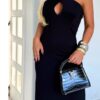 Vestido Largo Negro Cuello Cruzado Vestido Largo Negro Cuello Cruzado_VTDOCEBLACK_biabrazil_Chile
