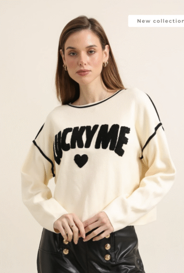 Sweater Lucky Me Beige