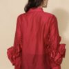 Blusa de seda con volante y flor de rosa en relieve 3d-2 Blusa de seda con volante y flor de rosa en relieve 3d_J28505red_biabrazil_Chile_2