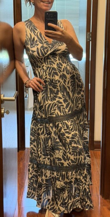 Vestido Estampado Importado de Francia