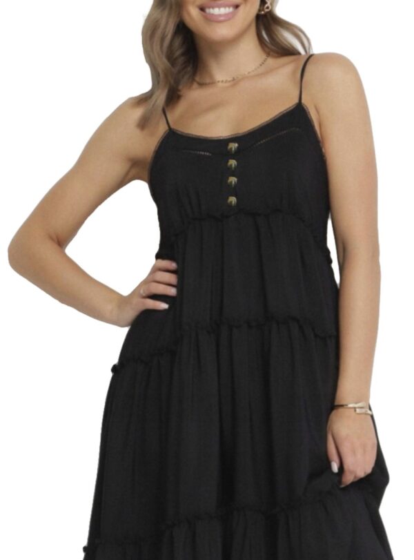 Vestido Negro con correas finas Importado de Francia-1 Vestido Negro con correas finas Importado de Francia_Myracle1_biabrazil_Chile_1