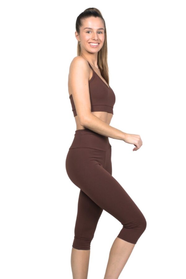 Calza Capri Suplex color Chocolate Bia Brazil-3 Calza Capri Suplex color Chocolate Bia Brazil_SL4069chocolate_biabrazil_Chile_3 / Top Deportivo Chocolate Suplex Bia Brazil_Bt601choco_biabrazil_Chile_2