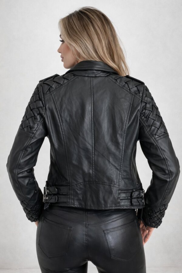 Chaqueta Eco cuero Negra tipo Biker Importada de Francia-1 Chaqueta Eco cuero Negra tipo Biker Importada de Francia_S6601_biabrazil_Chile_1