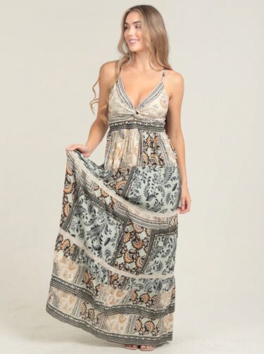 F4F48_1 Vestido Largo Boho Chic Estampado