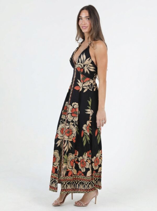 Maxivestido Halter con Tajo_4 Maxivestido Halter con Tajo