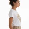 T2387_2 Polera Mujer Blanca con Corazon en Piedreria