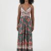 VTLgreen_4 Maxi Vestido Boho Chic tonos verde con encaje