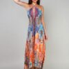 JXJX593_1 Vestido Largo Estampado Ligero